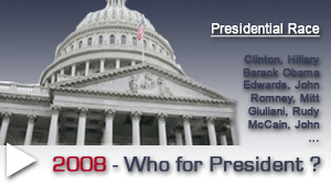 Election polls - Who for president ? Clinton, Obama, Edwards, Giuliani, McCain, Huckabee, Romney, ...